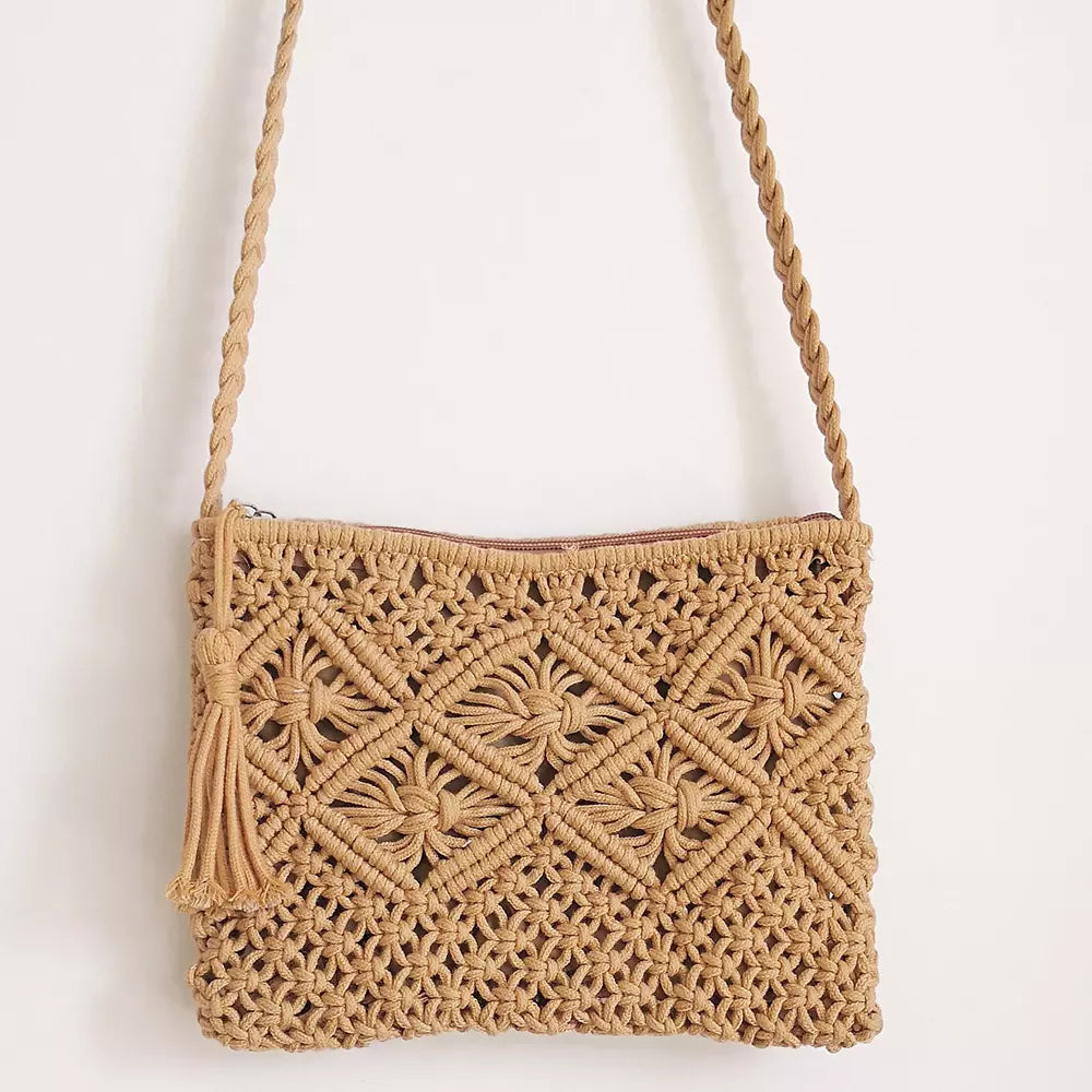 Macrame handbags outlet for sale