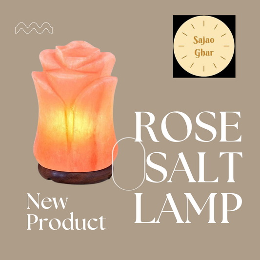 Rose salt lamp