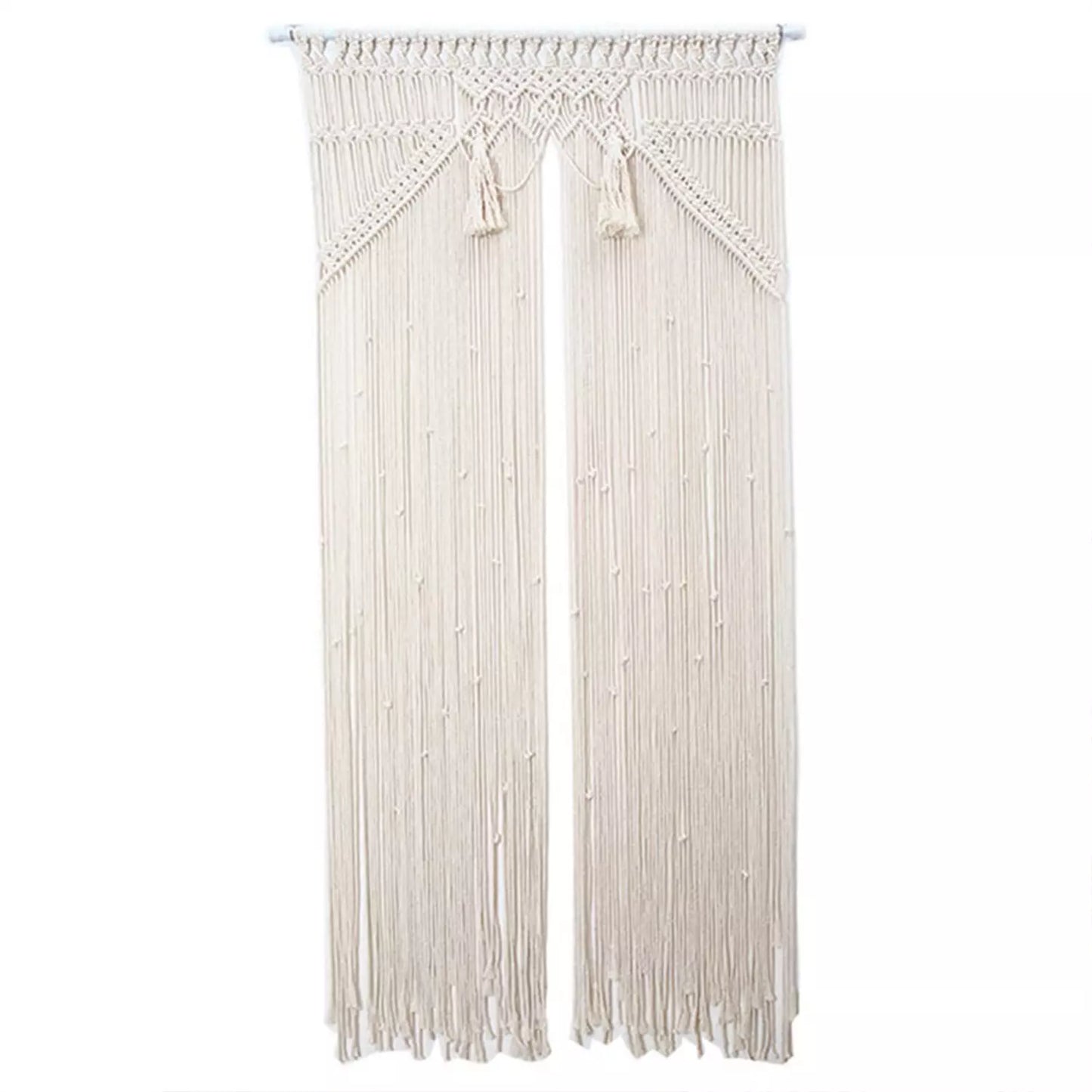 Handwoven Cotton Rope Macrame Curtain for Doors