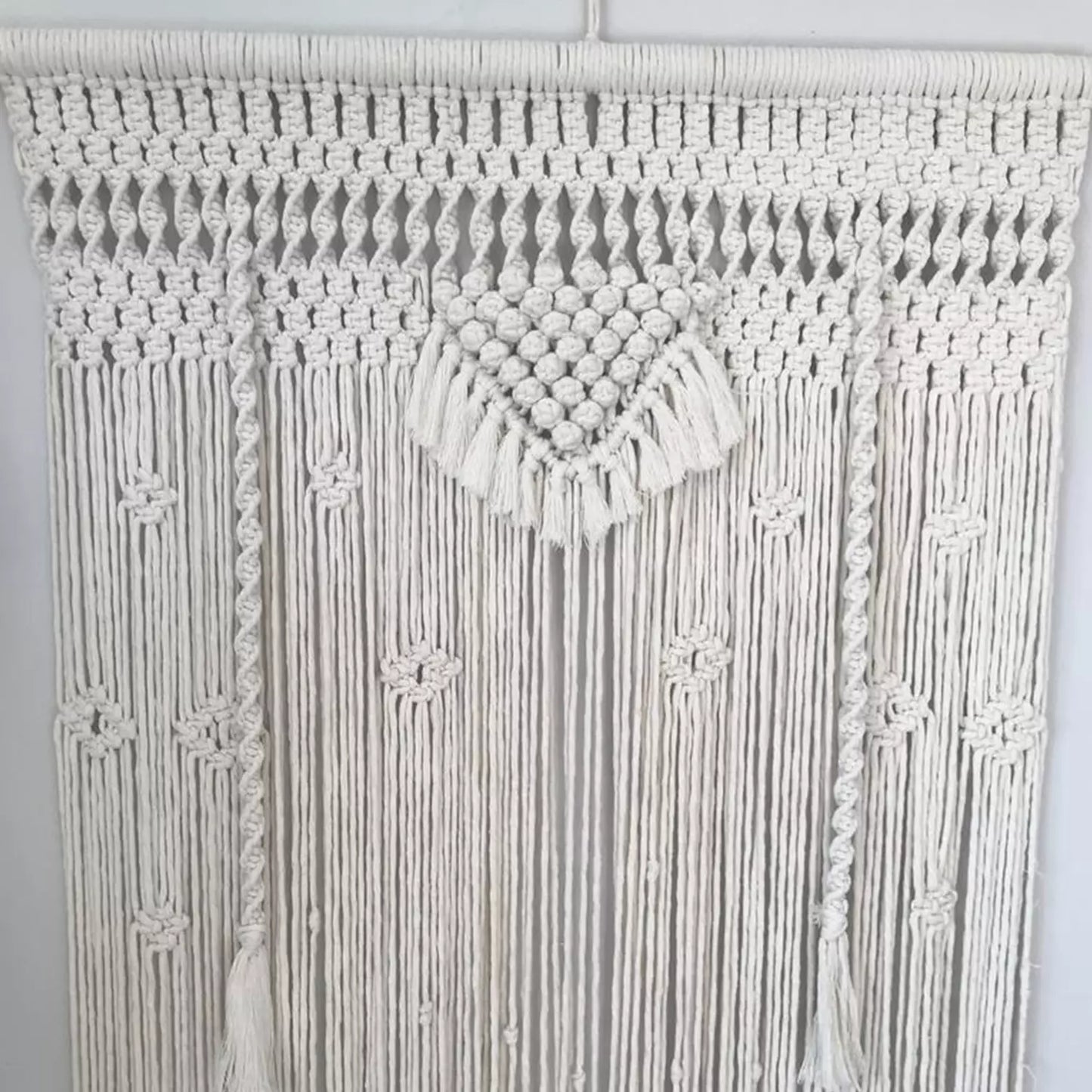 Handwoven Cotton Rope Macrame Curtain for Doors