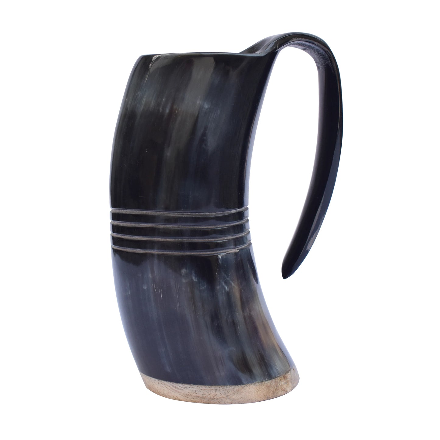 Black Viking Horn Mug, Medieval Knight (500 ml)