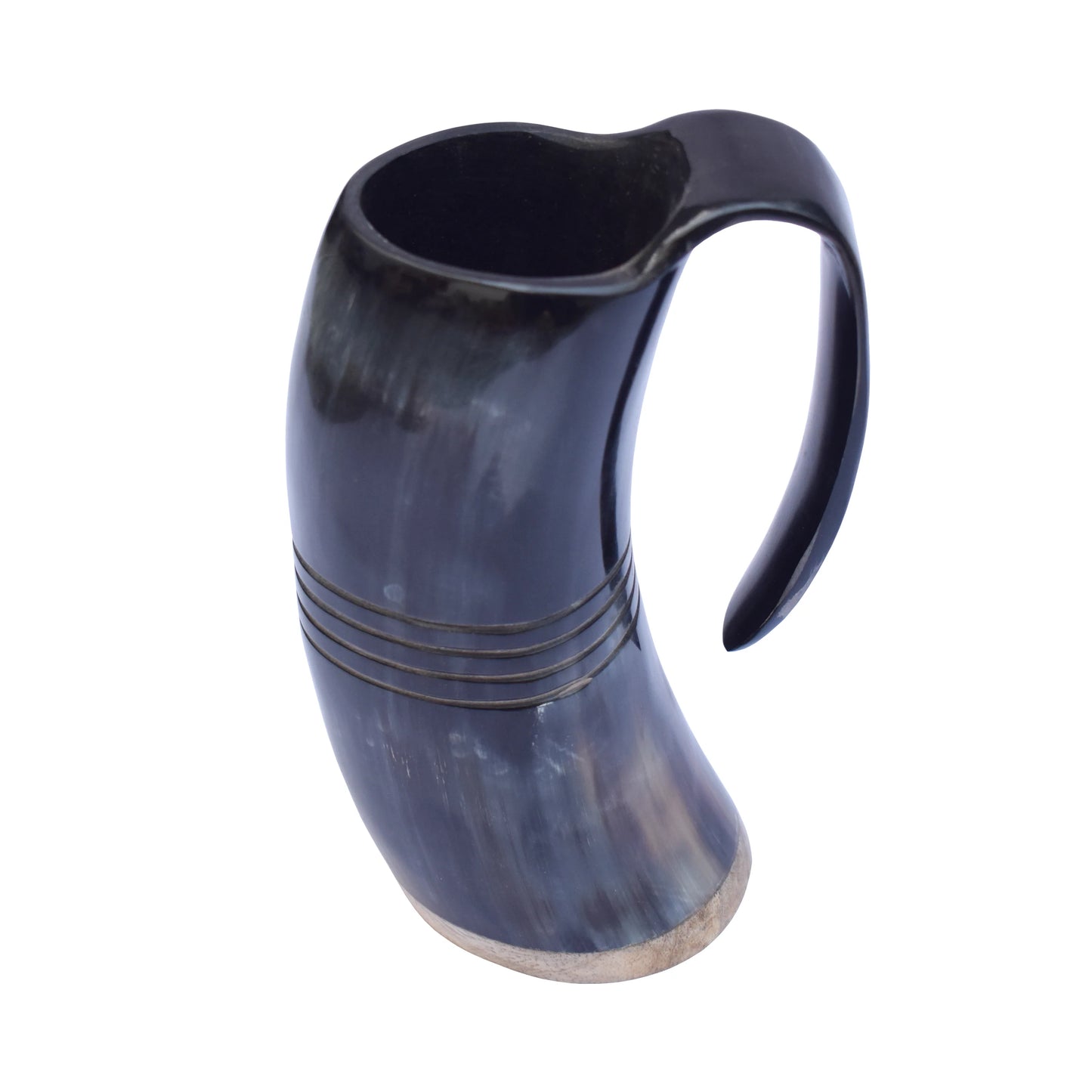 Black Viking Horn Mug, Medieval Knight (500 ml)