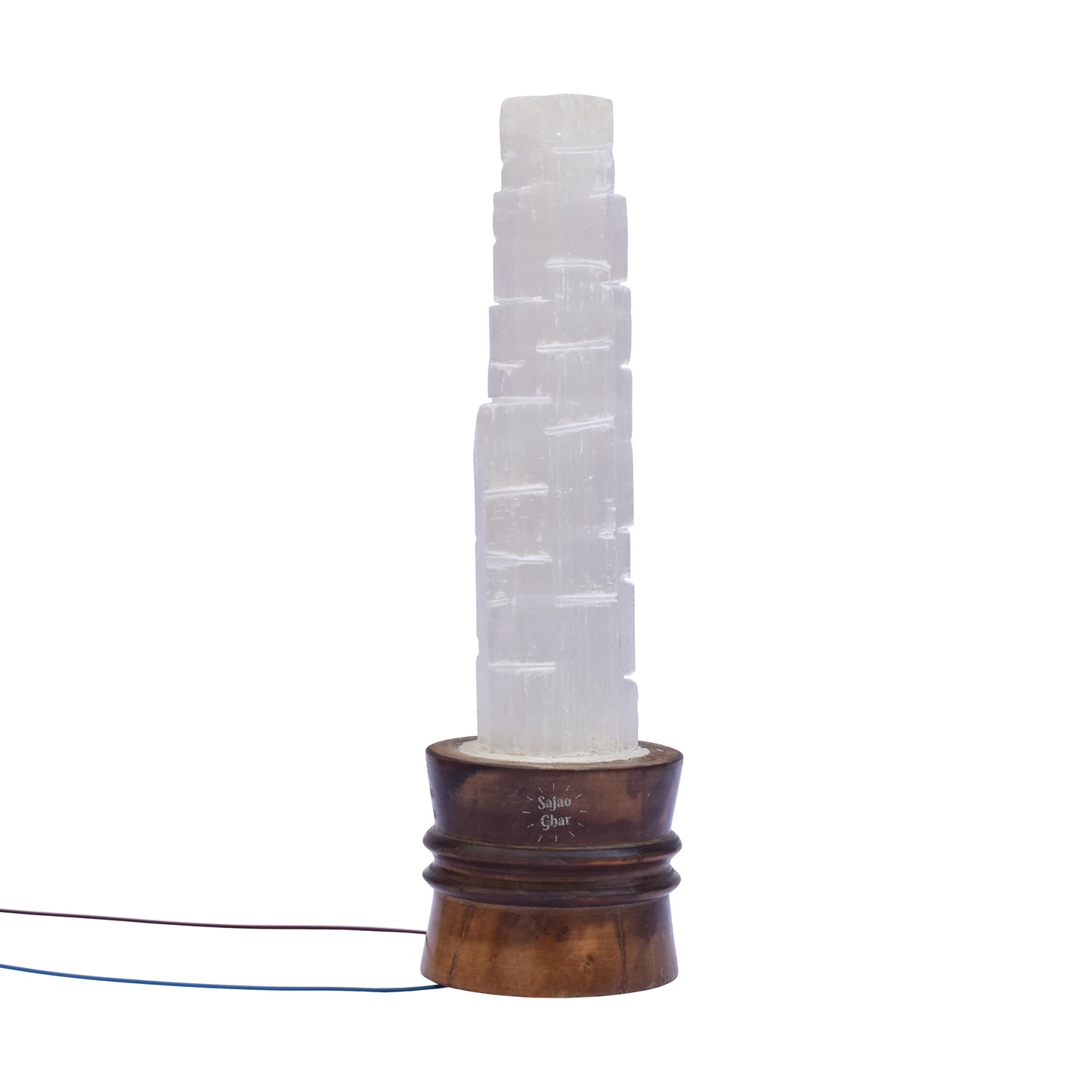 Natural Selenite Crystal Lamp