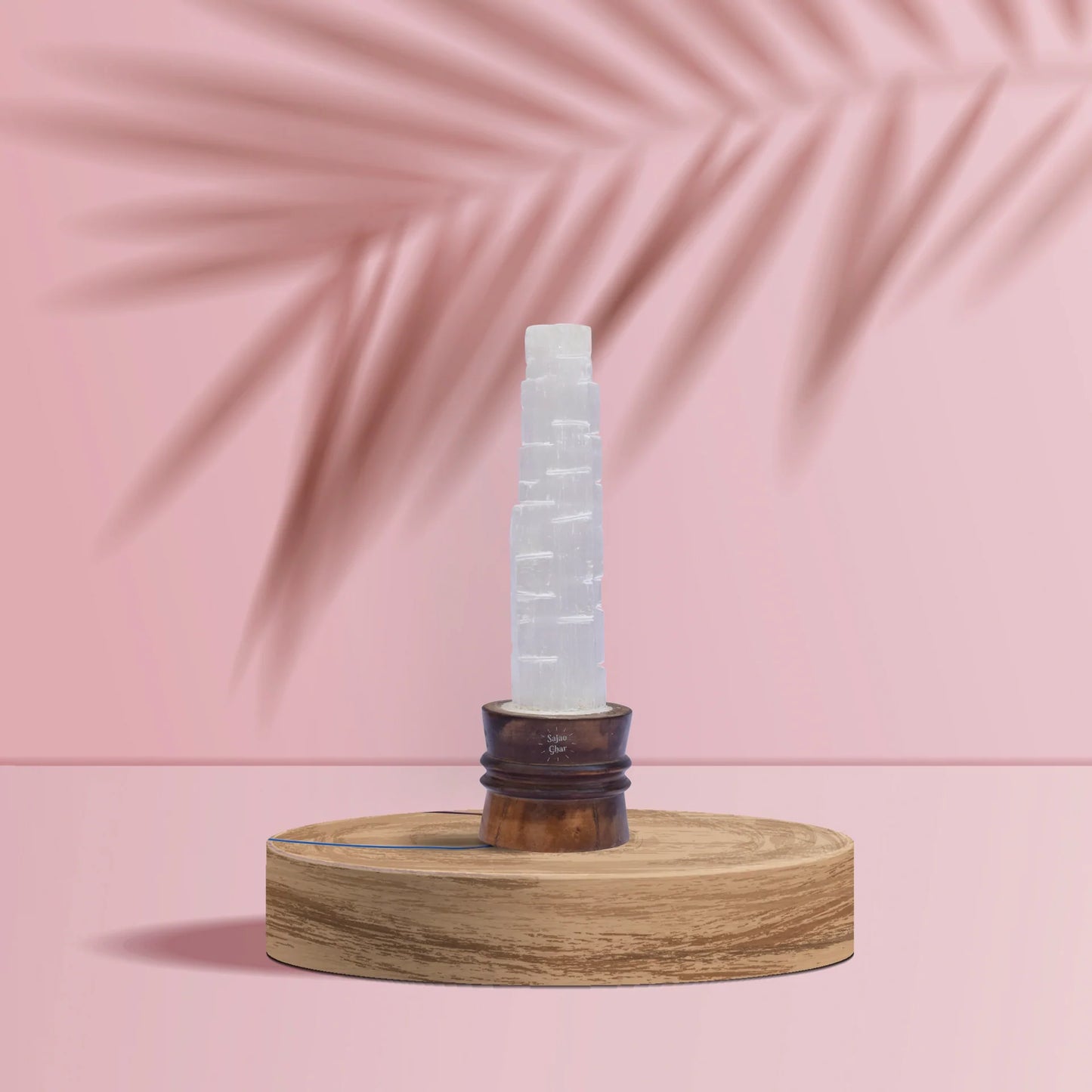 Natural Selenite Crystal Lamp