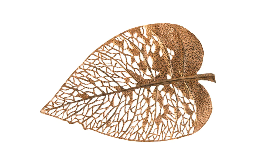 Metal Leaf Wall Hangings | Set of 3