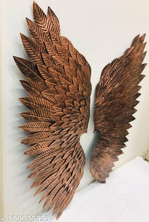 Metal Wings Wall Hanging | Copper Finish